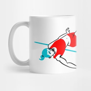 Woman doing High Jump Mug